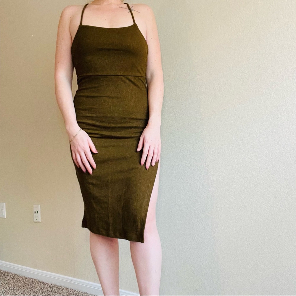 Dark Olive Green Dress